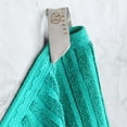 thumbnail image 6 of BNM Cotton Ribbed Checkered Bath Towels (Set of 4), Turquoise, 6 of 8