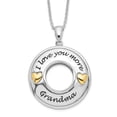 thumbnail image 7 of Sterling Silver GoldPlate Antique CZ I Love You More Grandma 18in Necklace and Pendant, 7 of 7