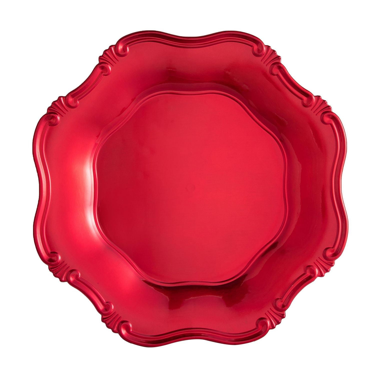 Holiday Time Assiettes de présentation festonnée de 33cm