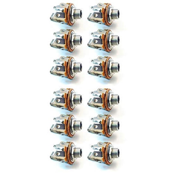 1/4" (6.3mm) Stereo Jack Closed Circuit Type Panel/Chassis Mount (10 Pack)