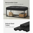 thumbnail image 5 of SONGMICS 30" Storage Ottoman Bench Hold up to 660lbs Bedroom Ottoman Bench Enough Storage for Bedroom Entryway Living Room Black, 5 of 6