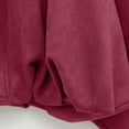 thumbnail image 7 of Women's Stylish Oversized Suede Effect Jacket with Shoulder Collared Neck Zip Up Coat Hot Pink Women Blending Shirts Women's Long Sleeve T-Shirt(M), 7 of 7