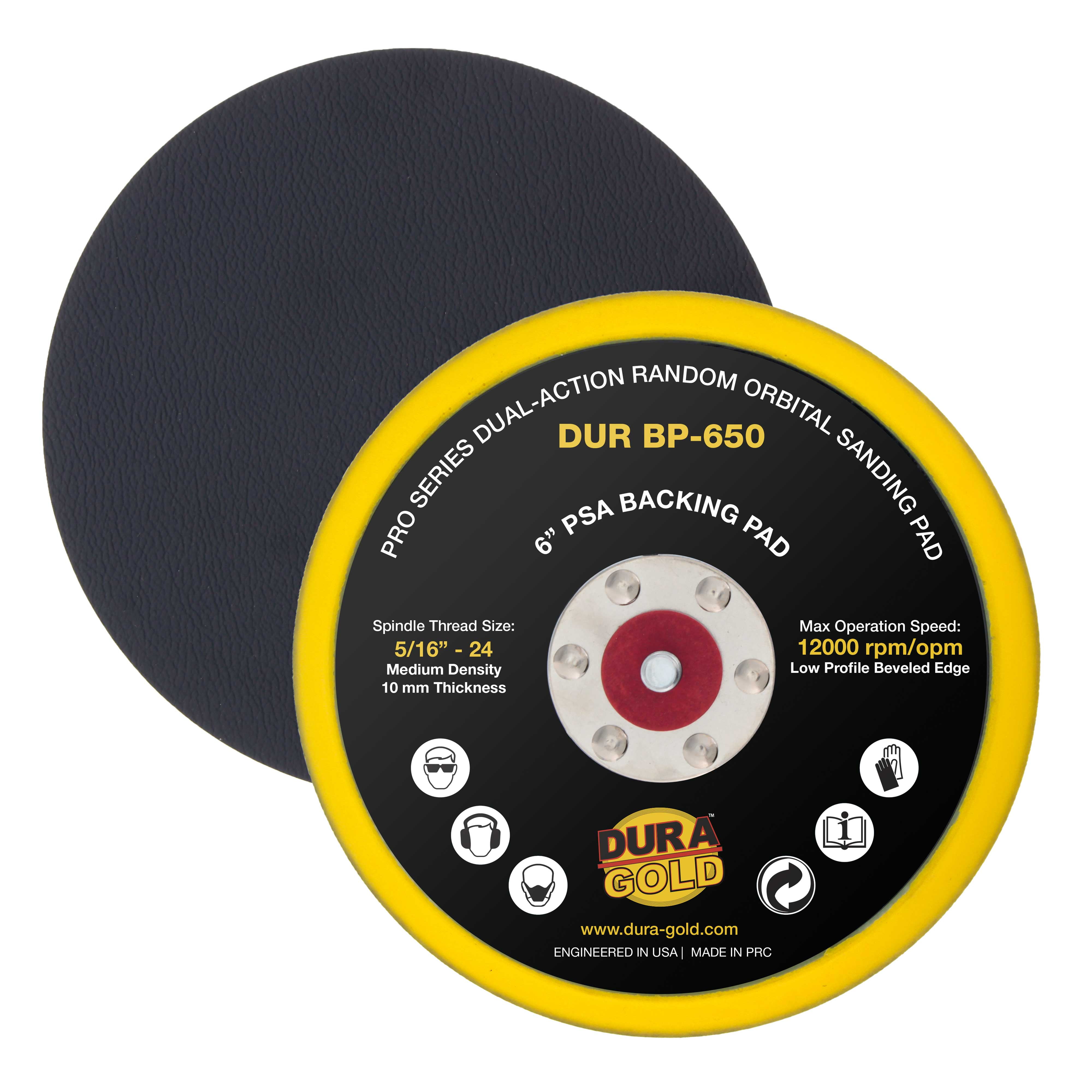 6" Vinyl PSA Face DA Sanding Pad Dual Action Air Sander Use Sticky Back Disc NEW