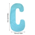 thumbnail image 2 of Ovzne C-Shaped Pregnancy Pillow Cover – Soft,Breathable Lumbar Support Case For Side Sleeping, 2 of 2