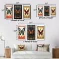 thumbnail image 4 of Designart "Retro Illustration of a Blue Butterfly I" Animals Butterfly Framed Wall Art Set Of 3 - Blue Butterfly Frame Gallery Set For Office Decor, 4 of 6