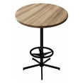 thumbnail image 4 of Indoor/Outdoor 42" Tall OD216 Black Table Base with 30" Diameter Indoor/Outdoor Rustic Top by the Holland Bar Stool Co., 4 of 5