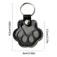 thumbnail image 3 of Cat Paw Print Pet Hair Memorial Keychain, 3D Black Claw Shape With Transparent Storage Window, Key Ring For Attaching To Belongings, 3 of 6