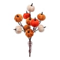 thumbnail image 2 of Artificial Pumpkins Stems Autumn Pumpkins Branches Fake Pumpkin Twig Picks for Thanksgiving Table Centerpieces Seasonal Home Floral Arrangement Vase Filler Decor B, 2 of 6