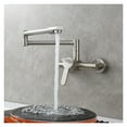 thumbnail image 1 of Brass Kitchen Folding Faucet Pot Filler Faucet Two Holes Wall Mount Faucet Hot And Cold Mixer Tap With Kitchen Sprayer ,bar Laundry RV Farmhouse, 1 of 7