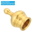 thumbnail image 3 of Uxcell M10 Thread Lamp Finial Cap Knob Brass Lamp Shade Harp Top Screw Caps Decoration Light Fixture 15x23mm 2 Pack, 3 of 6