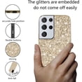 thumbnail image 3 of Compatible with Samsung S21 Ultra Case Glitter Shockproof, for Samsung Galaxy S21 Ultra Phone Case Bling Sparkly Soft TPU and PC Silicone Shiny Girl Women Thin Protective Cover (Gold), 3 of 14