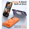 thumbnail image 3 of Funda Magnética Invisible con Soporte para iPhone 16 Plus 6.7", Naranja, 3 of 7