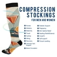 thumbnail image 2 of FORMRS Womens Knee High Socks Casual Long Thick Travel Daily Wear, 2 Pairs, Mid Century Orange Juice, 2 of 6