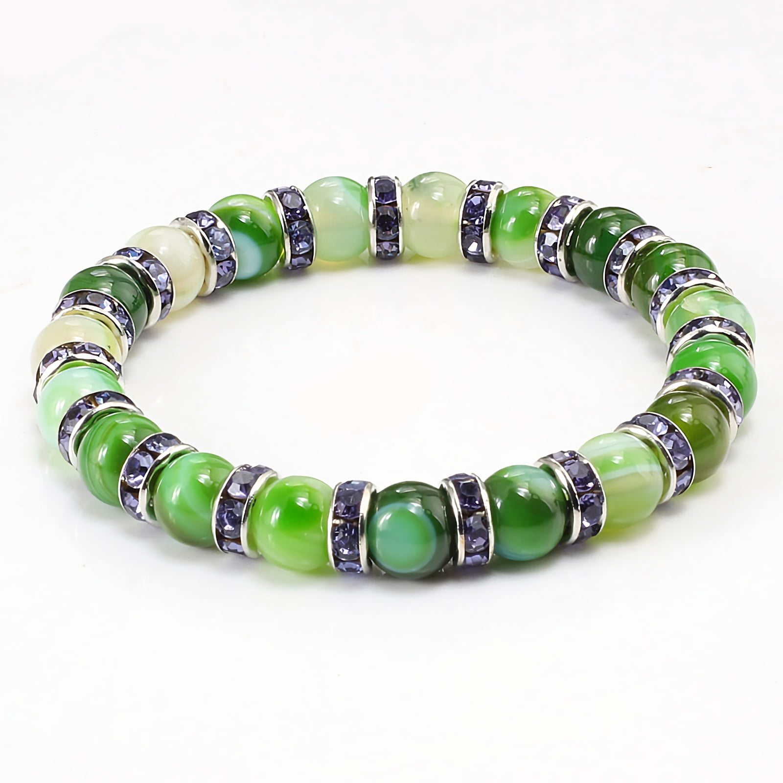 BFGFGO Green Bead Bracelet, Brings Money Wealth Rich Bracelet ...