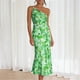 thumbnail image 3 of Gibobby Vestidos para mujer casuales Temperamento de moda para mujer en primavera y verano de 2023 Vestido con estampado de cola de pez y tirantes(Verde,XL), 3 of 4