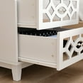 thumbnail image 6 of KULAGAGA Wooden Accent Cabinet with 2 Drawers and Decorative Mirror, White, 6 of 7