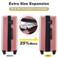 thumbnail image 4 of 2 Piece Luggage Sets, 24"+28" Expandable Luggages with Spinner Wheels, TSA Lock, Inside Zippered Divider, ABS Lightweight Suitcase & Bag for Travel and Storage, Pink, 4 of 5