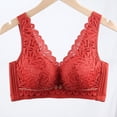 thumbnail image 2 of Ashirexll Womens Bra, Bralettes for Women Lace, Traceless Lightweight Gathering Breathable Wireless Bras Watermelon Red XL, 2 of 3