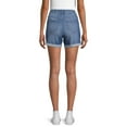 thumbnail image 4 of Time and Tru Women's Pull-On Denim Shorts, 5" Inseam, Sizes XS-XXL, 4 of 5
