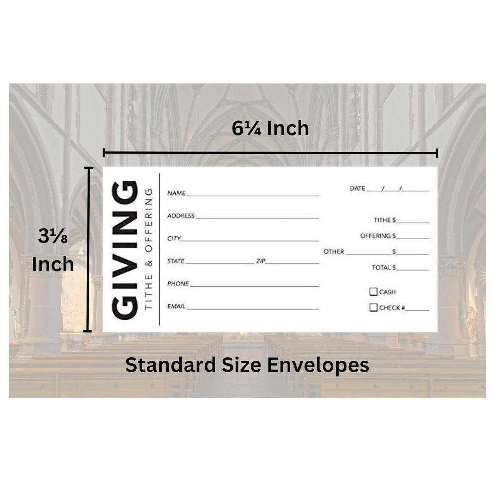 500 Tithes and Offering Envelopes for Church | Tithe Envelopes for Church | USA Company | “Giving” Theme