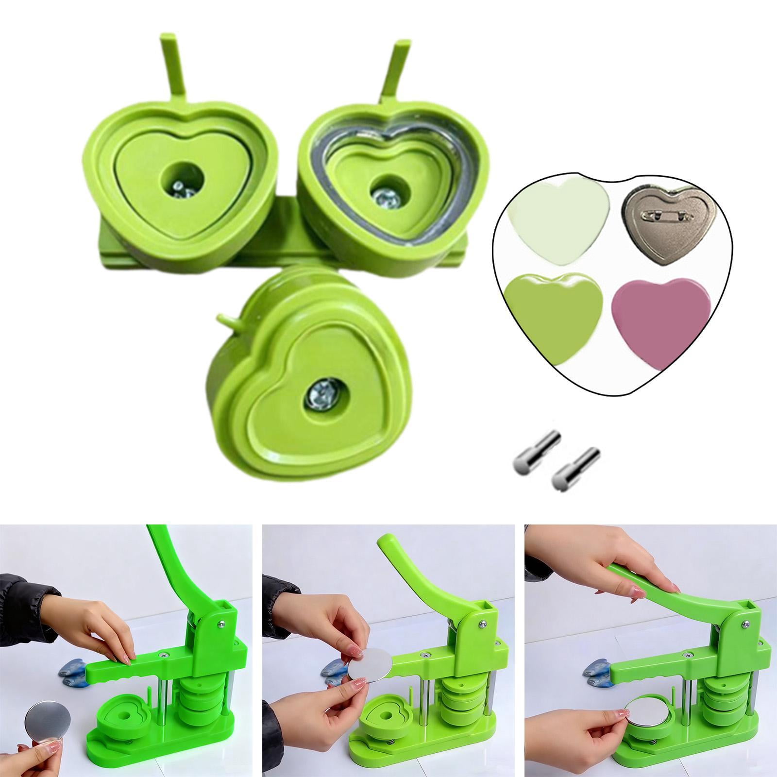 FVDPWYE ABS Plastic Badge Maker Die Mold Kit for Button Badge Press Machine and Creative Green