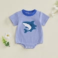thumbnail image 2 of KPOPLK Infant Baby Clothes Boy Cute Cartoon Print for 0 3 6 9 12 18 24 36 Months Baby Funny Bodysuit Jumpsuit Newborn Onesie Outfits(0-3 Months,Blue), 2 of 4