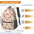 thumbnail image 3 of Dachshund Sweater and Heart 17" Waterproof Oxford School Backpacks for Teens, S-Shape Padded Straps, for School, Travel, Hiking, Camping, 3 of 5
