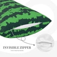 thumbnail image 3 of Daiia Green Stripes Of Watermelon Bedding Waterproof Pillow Protector Zippered Queen – Bed Bug Proof Pillow Encasement-20"x30", 3 of 6