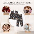 thumbnail image 6 of KLL Mushrooms Print Women's Long Sleeve Pajamas with Pants Sleepwear Loungewear 2 Set-Small, 6 of 7