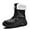 Black, variant on Faux Fur Lined Snow Boots for Women Waterproof Warm Winter Shoes Mid Calf Outdoor Hiking Boots