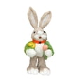 thumbnail image 3 of Tnarru Straw Rabbit Statue Easter Rabbit Figurine/ Cartoon Garden Statue Animal Sculpture for Farmhouse/ Bedroom/ Shelf/ Office Gift B, 3 of 8