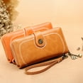 thumbnail image 4 of Stylago Vintage Wallet for Women Detachable Wristlet Retro Leather Credit Card Holder Zipper Long Purses for Shopping Travel Brown, 4 of 7