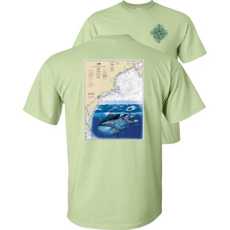 Cape Sable To Cape Hatteras Map Albacore Fishing T-Shirt