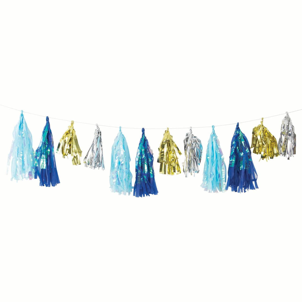 Way to Celebrate Blue Baby Boy Tassel Garland