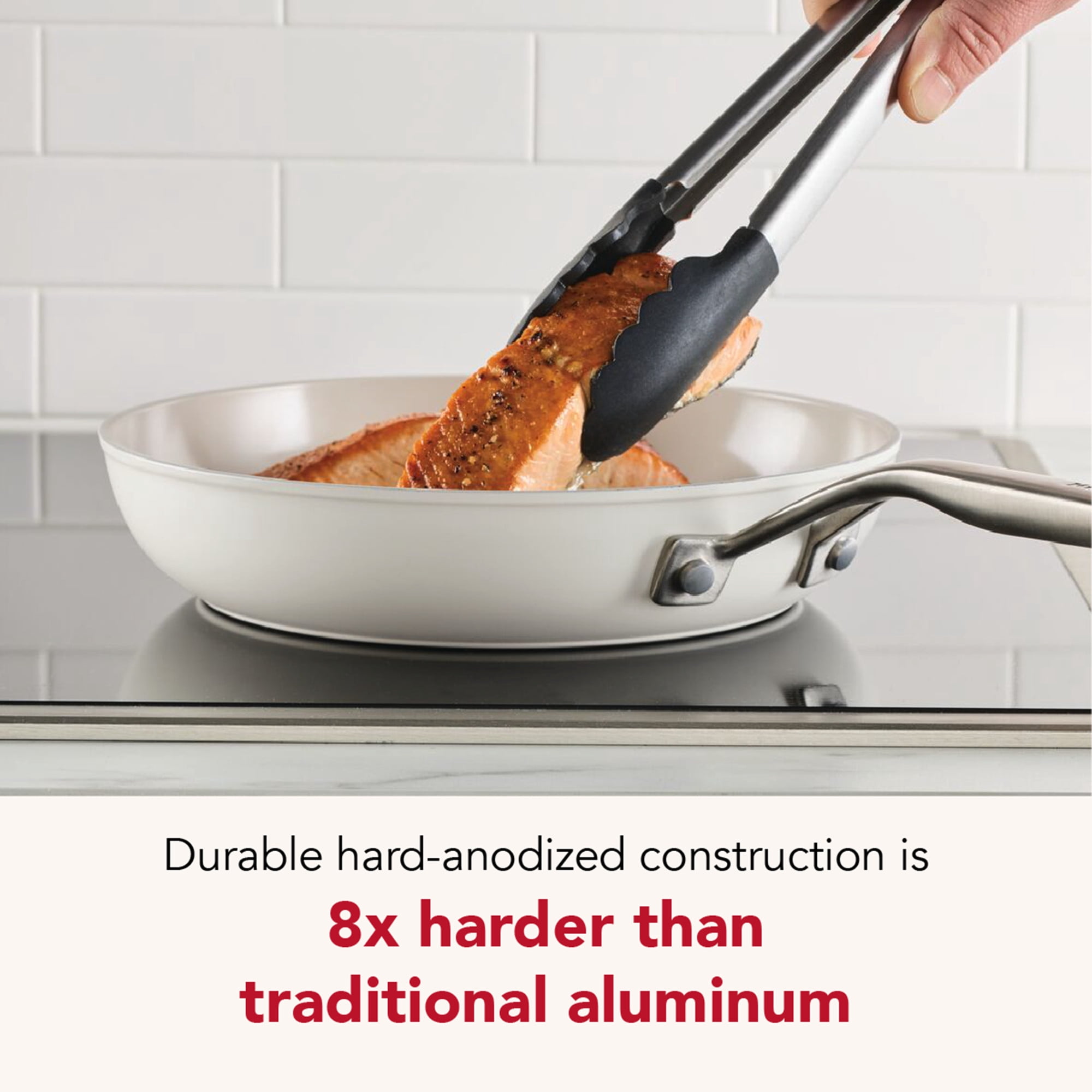 KitchenAid Nonstick Aluminum Skillets, White
