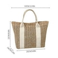 thumbnail image 2 of JoveMarine Women's Woven Straw Shoulder Bag Large Capacity Summer Beach Tote for Travel and Vacation Versatile Crossbody Bag with Fresh Style Perfect for Beach Outings and Holiday Gifts White, 2 of 3