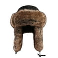 thumbnail image 3 of YM YOUMU Women Faux Fur Hat Men Flaps Trooper Cap Winter, 3 of 3