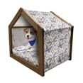 thumbnail image 1 of Dragonfly Pet House, Butterfly Dragonfly Paisley Complex Motifs with Diverse Lines Art Image, Outdoor & Indoor Portable Dog Kennel with Pillow and Cover, 5 Sizes, Multicolor, by Ambesonne, 1 of 5