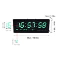thumbnail image 4 of Reloj de Pared Digital LED ANGGREK Grande con Fecha y Temperatura Verde 12/24 Horas, 4 of 7