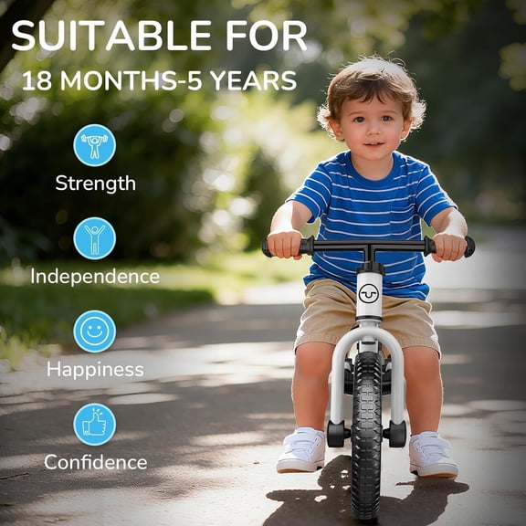 Toddler Balance Bike 2 Year Old, Kids Bike Toy for 18 Months to 5 Years Old, Tool-Free Adjustment, Birthday Gifts for 2-3 Boys Girls, No Pedal