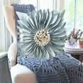 thumbnail image 6 of Btomtd 17.7x17.7 in Sunflower Light Sand Pillow Cover Floral Decorative Pillow Case for Office Home Hair Care Pillow Cover Cushion Cover, Light Blue, 6 of 6