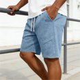thumbnail image 4 of cfhntfmh Men's Baggy Shorts Casual Drawstring Knee Length Wide Leg Sweat Shorts Loose-Fit High Waisted Workout Shorts, 4 of 6