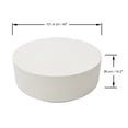 thumbnail image 5 of Elementi Rome Coffee Table End Table Set of 3 for Indoor Outdoor Patio Tables Outdoor Furniture Coffee Table Set Side Table Living Room Furniture Center Table Nightstand Concrete, Cream White - Round, 5 of 7