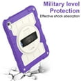 thumbnail image 2 of Allytech Shockproof Case for Apple iPad 10.9" 10th Generation, iPad 10 2022 Case, Rugged Shoulder Strap Rotating Stand Shoulder Strap Kids Friendly Bumper Heavy Duty Shockproof Case - Purple, 2 of 8