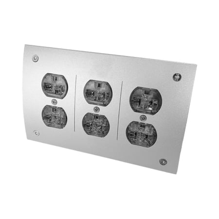 110V 6 Port Aluminum Power Outlet Current Delivery for Sound Systems