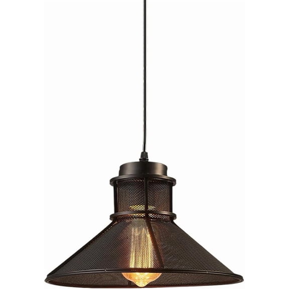 Black Metal Pendant Light Fixture for Dining Room, Industrial Style Vintage Pendant Lamp, American Iron Retro Farmhouse Pendant Lighting, Rustic Pendant Light for Kitchen Island Bedroom Over Table