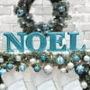 Holiday Time Christmas Decor 8" Decorative NOEL Letter Set, Glitter Teal