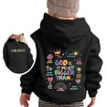 thumbnail image 3 of Tiijoy Big Girls Cute Hoodie Letter Print Jesus Themed Hooded Sweatshirt, Sizes 8-9, 3 of 3