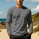 thumbnail image 5 of pstuiky camisa de manga larga para hombre, Protector solar de color sólido para hombre, transpirable, de manga larga. salir tops m, 5 of 9