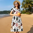 thumbnail image 4 of Balery Hip Hop Dog Vestidos sueltos de manga corta para mujer, vestidos de verano 2025, vestidos casuales de corte A con vuelo., 4 of 6